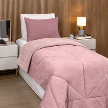 Carregar imagem no visualizador da galeria, Coberdrom Winter Colors Solteiro Avulso Sherpa Colorida Dupla Face Rosê - Lavive