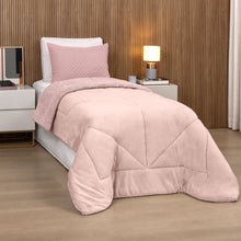 Carregar imagem no visualizador da galeria, Coberdrom Winter Colors Solteiro Avulso Sherpa Colorida Dupla Face Rosê - Lavive
