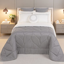 Carregar imagem no visualizador da galeria, Cobre Leito King 4 Peças Marbella Dupla Face Bordado Bege - Lavive