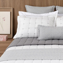 Carregar imagem no visualizador da galeria, Cobre Leito King Diana Dupla Face 5 Peças Cinza - Lavive