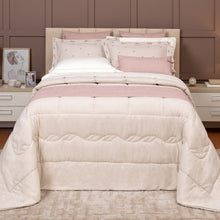 Carregar imagem no visualizador da galeria, Cobre Leito Queen Alice 5 Peças Toque de 300 Fios Linho Rosê - Lavive