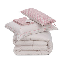 Carregar imagem no visualizador da galeria, Cobre Leito Queen Alice 5 Peças Toque de 300 Fios Linho Rosê - Lavive