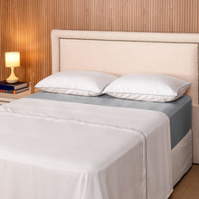 Carregar imagem no visualizador da galeria, Jogo de Cama Casal 200 Fios 4 Peças Línea Cinza - Casa Paulinha