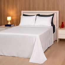 Carregar imagem no visualizador da galeria, Jogo de Cama Casal 200 Fios 4 Peças Línea Cinza - Casa Paulinha