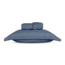 Carregar imagem no visualizador da galeria, Jogo de Cama Solteiro 200 Fios 2 Peças Slim Marinho - Casa Paulinha