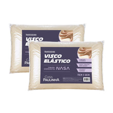 Carregar imagem no visualizador da galeria, Kit 02 Travesseiros Nasa 70cm x 50cm Viscoelástico Suporte Firme - Casa Paulinha