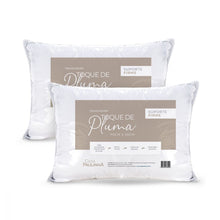 Carregar imagem no visualizador da galeria, Kit 2 Travesseiros de Pluma 70cm x 50cm 180 Fios Suporte Firme - Casa Paulinha