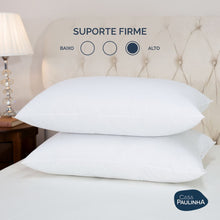 Carregar imagem no visualizador da galeria, Kit 2 Travesseiros de Pluma 70cm x 50cm 180 Fios Suporte Firme - Casa Paulinha