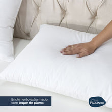 Carregar imagem no visualizador da galeria, Kit 2 Travesseiros de Pluma 70cm x 50cm 180 Fios Suporte Firme - Casa Paulinha