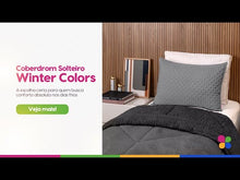 Carregar e reproduzir vídeo no visualizador da galeria, Coberdrom Winter Colors Solteiro Avulso Sherpa Colorida Dupla Face Rosê - Lavive