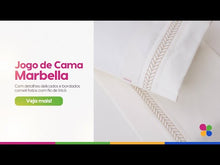 Carregar e reproduzir vídeo no visualizador da galeria, Jogo de Cama Queen 04 Peças Marbella 400 Fios Bege - Lavive