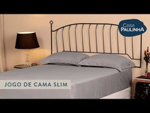 Carregar e reproduzir vídeo no visualizador da galeria, Jogo de Cama Queen 200 Fios 3 Peças Slim Branco - Casa Paulinha