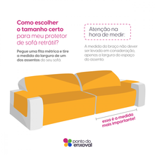 Carregar imagem no visualizador da galeria, Protetor de Sofá Retrátil 1,60m Dupla Face Cinza com Preto - Lavive