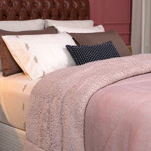 Carregar imagem no visualizador da galeria, Coberdrom Winter Colors Casal Dupla Face Avulso Sherpa Colorida Rosê - Lavive
