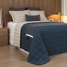 Carregar imagem no visualizador da galeria, Cobre Leito King Diana Dupla Face 5 Peças Cinza - Lavive
