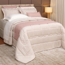 Carregar imagem no visualizador da galeria, Cobre Leito Queen Alice 5 Peças Toque de 300 Fios Linho Rosê - Lavive
