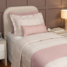 Carregar imagem no visualizador da galeria, Cobre Leito Solteiro Alice 4 Peças Toque de 300 Fios Linho Rosê - Lavive
