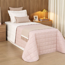 Carregar imagem no visualizador da galeria, Cobre Leito Solteiro Diana Dupla Face 4 Peças Rose - Lavive
