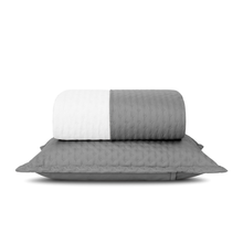 Carregar imagem no visualizador da galeria, Cobre Leito Solteiro Dupla Face 200 Fios 02 Peças Comfy Verde/Palha- Lavive
