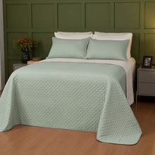 Carregar imagem no visualizador da galeria, Cobre Leito Queen Dupla Face 200 Fios 03 Peças Comfy Verde/Palha - Lavive
