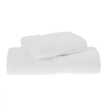 Carregar imagem no visualizador da galeria, Jogo De Toalhas De Banho 100% Algodão 2 Peças Fio Penteado Branco- Buddemeyer

