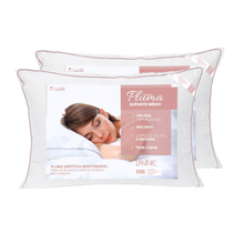 Carregar imagem no visualizador da galeria, Kit 2 Travesseiros de Pluma 70cm x 50cm 200 Fios Suporte Médio - Lavive
