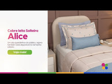 Carregar e reproduzir vídeo no visualizador da galeria, Cobre Leito Solteiro Alice 4 Peças Toque de 300 Fios Linho Rosê - Lavive
