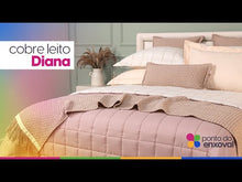 Carregar e reproduzir vídeo no visualizador da galeria, Cobre Leito King Diana Dupla Face 5 Peças Cinza - Lavive
