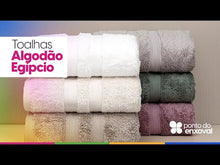 Carregar e reproduzir vídeo no visualizador da galeria, Toalha De Banho Gigante 90cm x 160cm 100% Algodão Egípcio Branco - Buddemeyer
