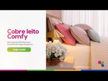 Carregar e reproduzir vídeo no visualizador da galeria, Cobre Leito Solteiro Dupla Face 200 Fios 02 Peças Comfy Verde/Palha- Lavive
