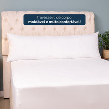 Carregar imagem no visualizador da galeria, Travesseiro de Corpo 1,50m x 0,50m de Pluma Extra Macio - Casa Paulinha
